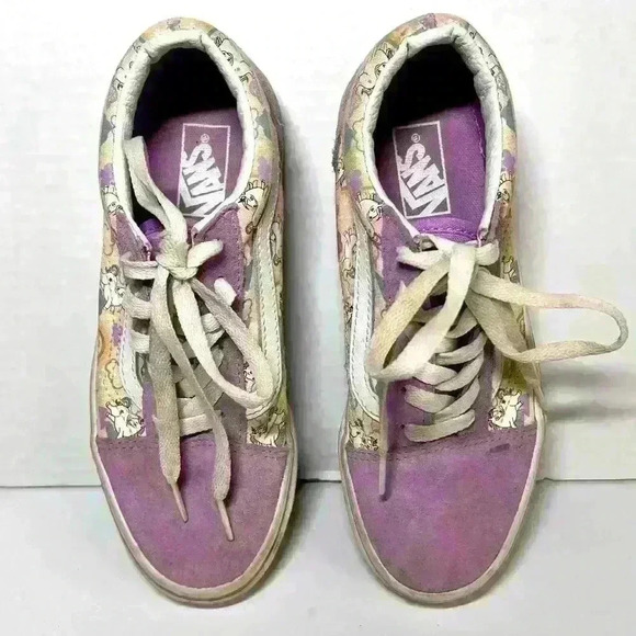 VANS Off The Walls Old School Grils Skateboard Sneakers Purple Unicorn Sz 3 Glow - Picture 1 of 10